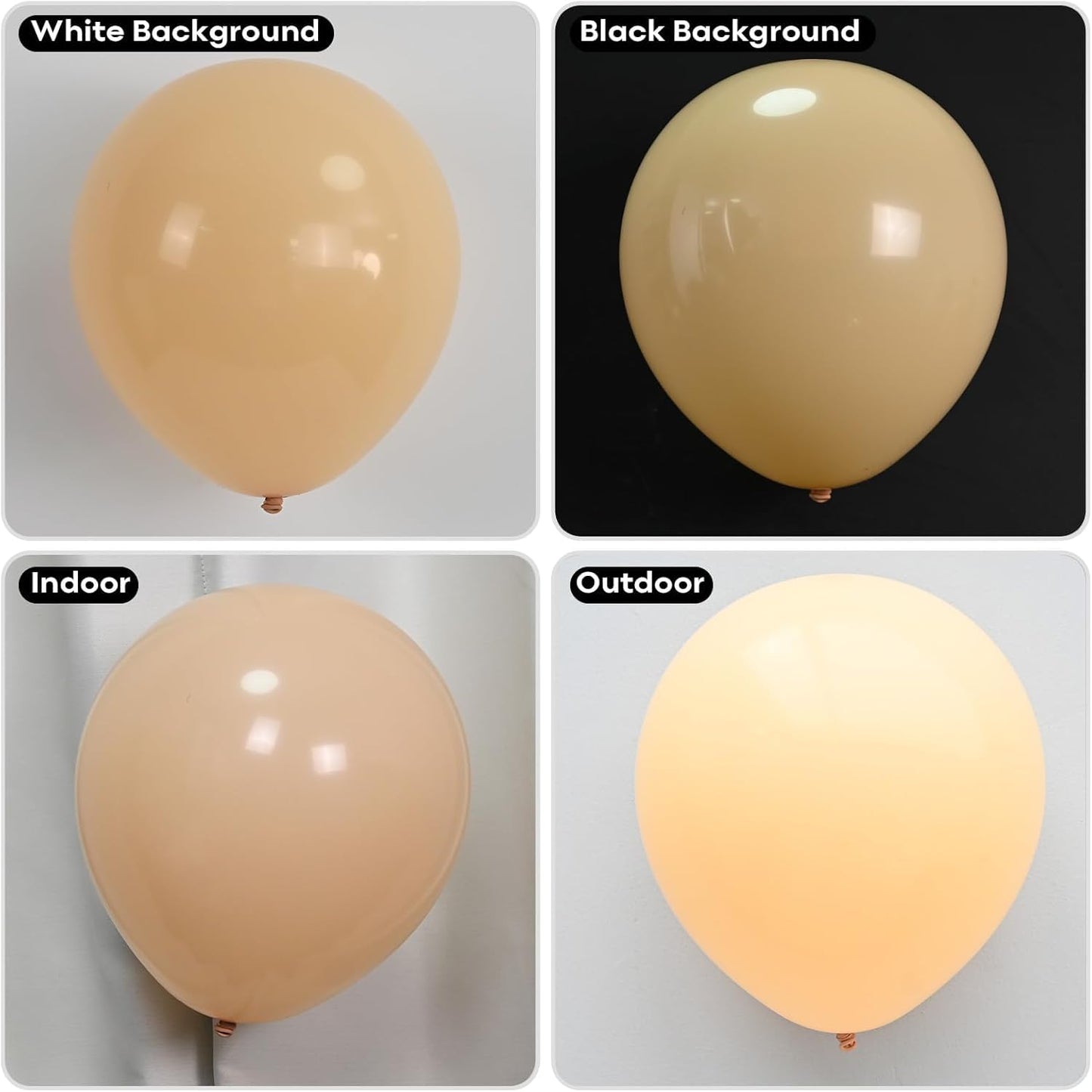 Neutral Balloons Arch Kit, Pink Beige Boho Balloons Garland with Double Stuffed Sand White Balloon for Baby Shower Birthday Wedding Bridal Shower Party Decorations