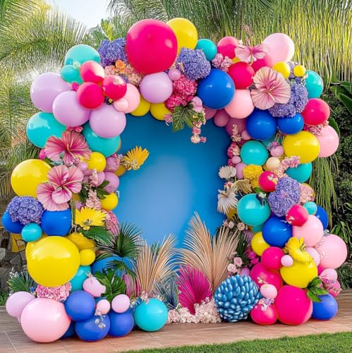 Dusty Blue Tan Balloon Garland Double Stuffed Slate Pastel Blue Brown Nude White Sand Latex Balloons Arch Kit for Neutral Baby Shower Birthday Bridal Wedding Bear Theme Party Decorations
