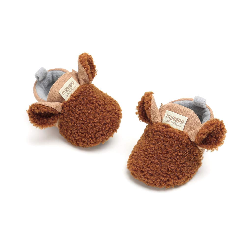 Baby Boys Girls Soft Plush Slippers Cartoon Toddler Infant Warm Winter House Shoes