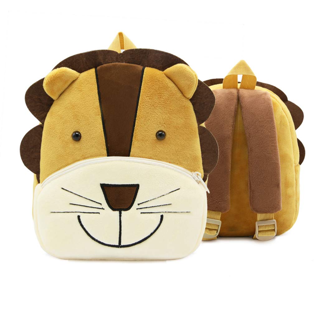 Ladyzone Toddler Backpack Zoo Animals Backpacks Cute Plush Bag Cartoon 10" Preschool Book Bag For 2+ Years Girls Boys