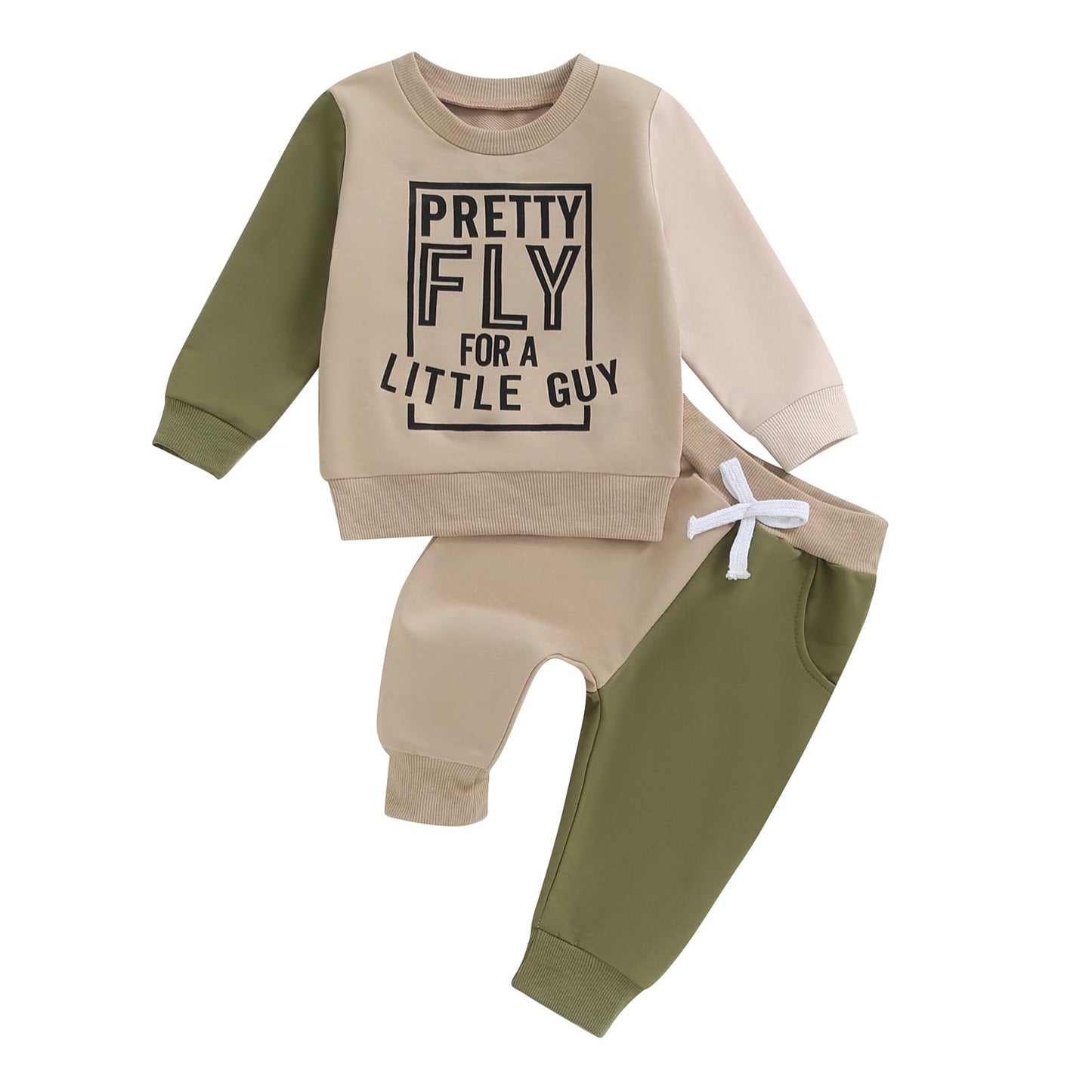 Toddler Baby Boy Fall Clothes Letter Print Long Sleeve Sweatshirt Elastic Pants Cute Kids Winter Outfits