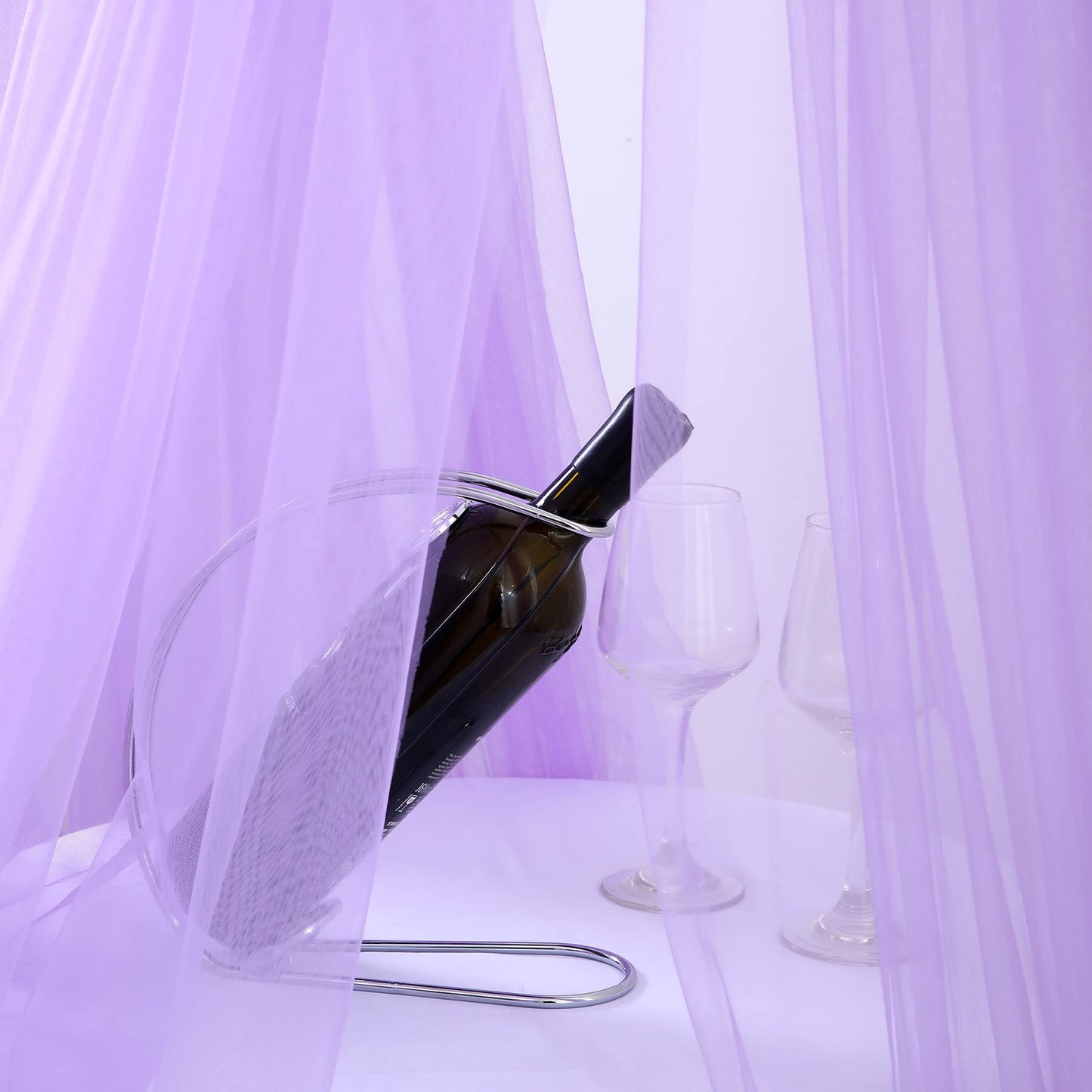 Champagne Tulle Backdrop Curtain for Parties Wedding 10ft×8ft Champagne Sheer Backdrop Curtains for Baby Shower Bridal Shower Reception Birthday Party Christmas Photoshoot Decorations 2 Panels