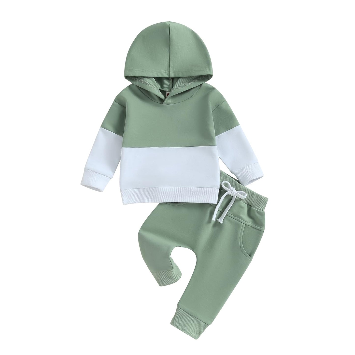 Infant Baby Boy Fall Winter Clothes Outfits Hooded Long Sweatshirt Pants Set Toddler Clothes 6 12 18 24 Months 2T