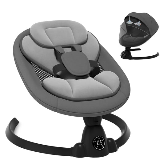 Electric Baby Swings for Infants to Toddler Baby Swing with Remote Control & Bluetooth Music 10-Preset Melodies (Pink)