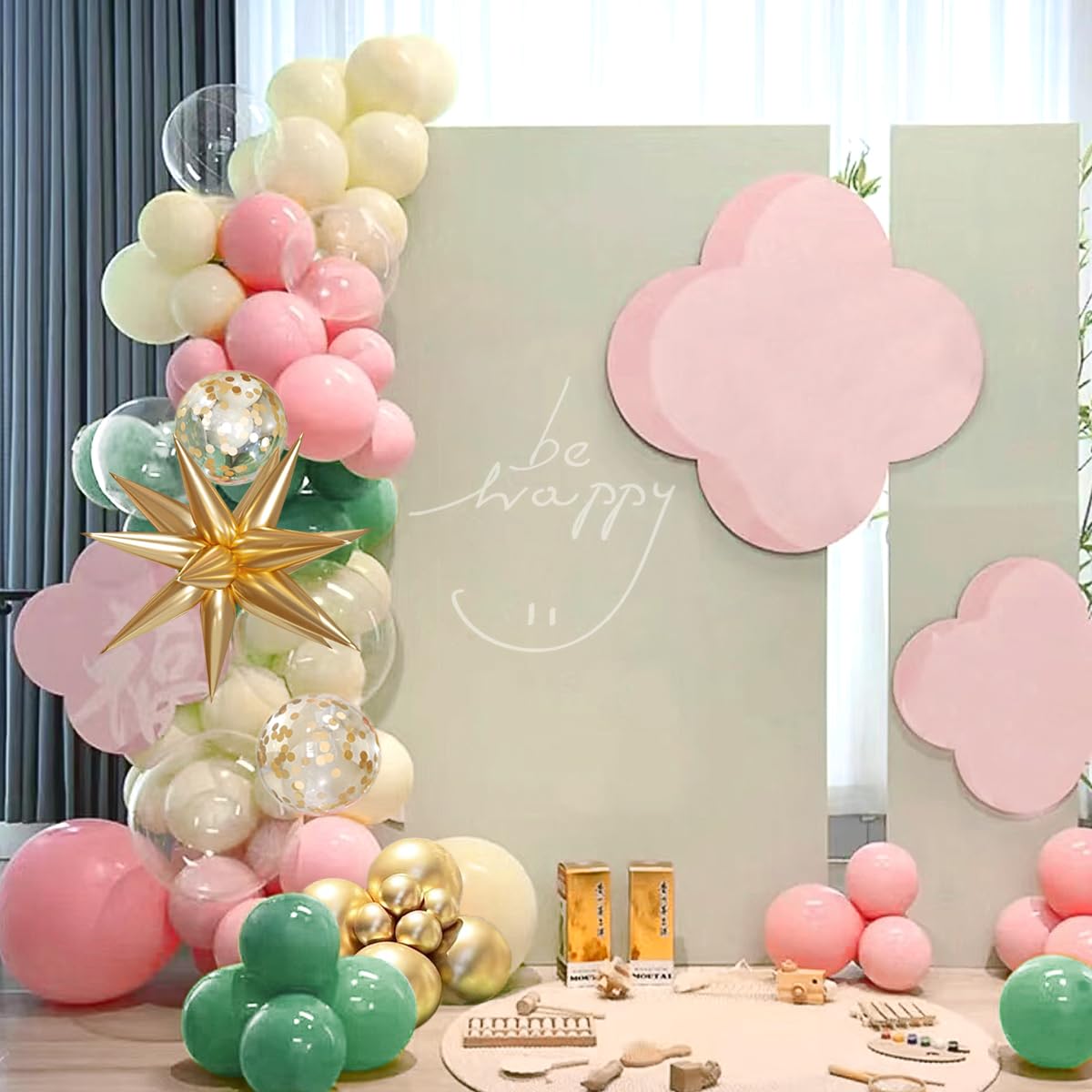 Boho Balloon Garland Arch Kit, 156Pcs Dusty Pink Pastel Brown Metallic Champagne Gold White Balloons for Wedding Baby Bridal Shower Engagement Anniversary Birthday Decorations