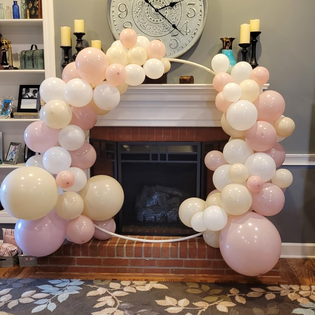 Dusty Blue Balloon Set, 60Pcs 12 Inch Slate Baby Blue White Sand Latex Balloon with Metallic Confetti Champagne Gold Helium Balloons for Birthday Party Baby Bridal Shower Boho Decortaions Supplies