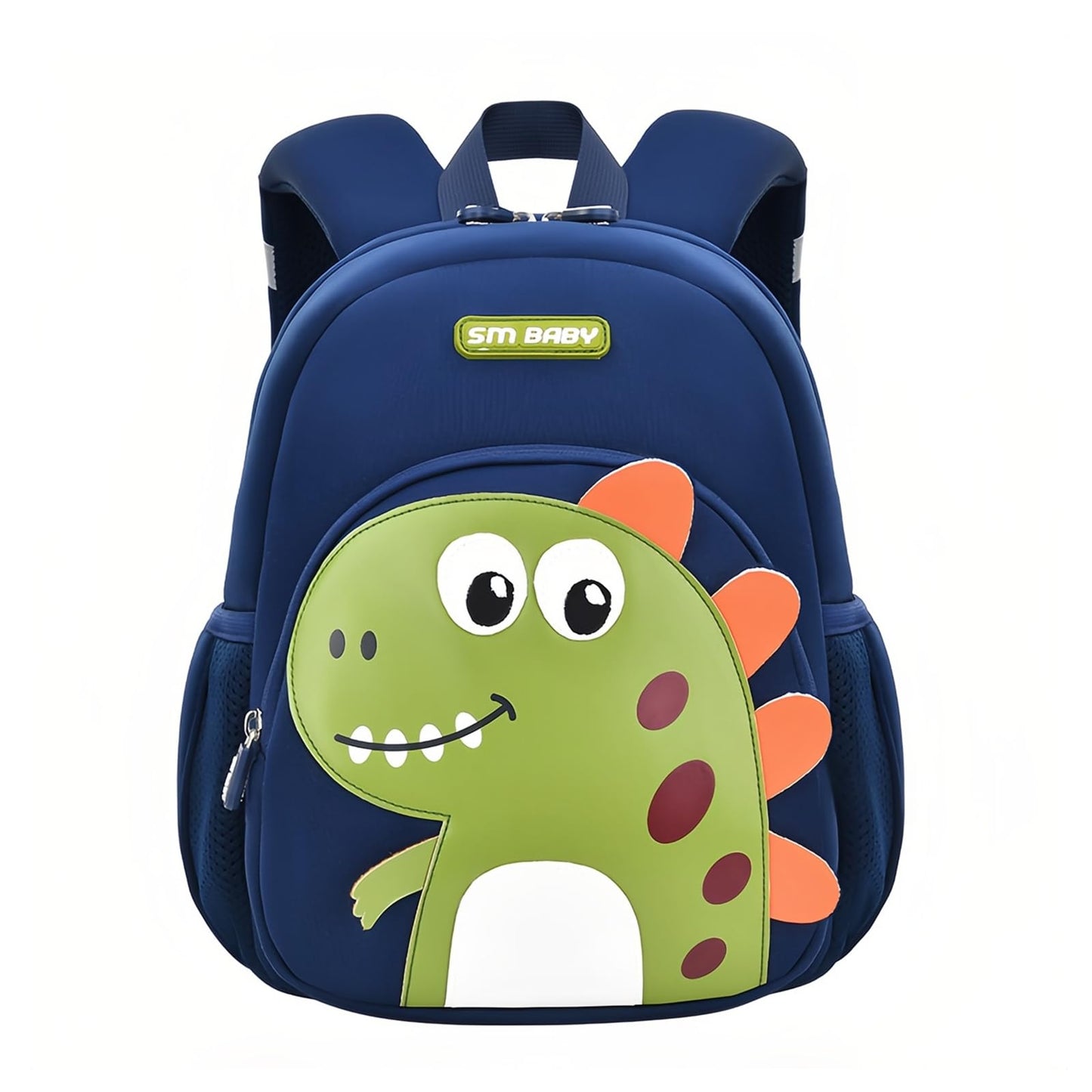 Dinosaur Anti-lost Backpack for Boys Kindergarten Preschool Bookbag with Chest Strap, Toddler Boys Backpack Daycare Bag, B-Green+Orange
