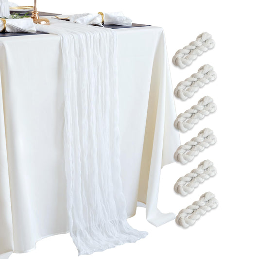 Light Pink Cheesecloth Table Runner 10ft Boho Rustic Gauze Cheese Cloth Spring Decor for Wedding Party Bridal Baby Shower Birthday Table Decorations