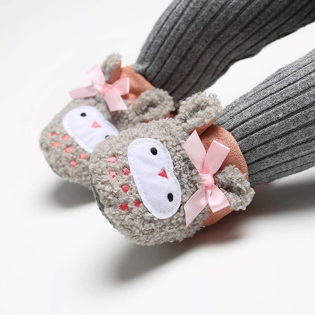 Baby Boys Girls Soft Plush Slippers Cartoon Toddler Infant Warm Winter House Shoes