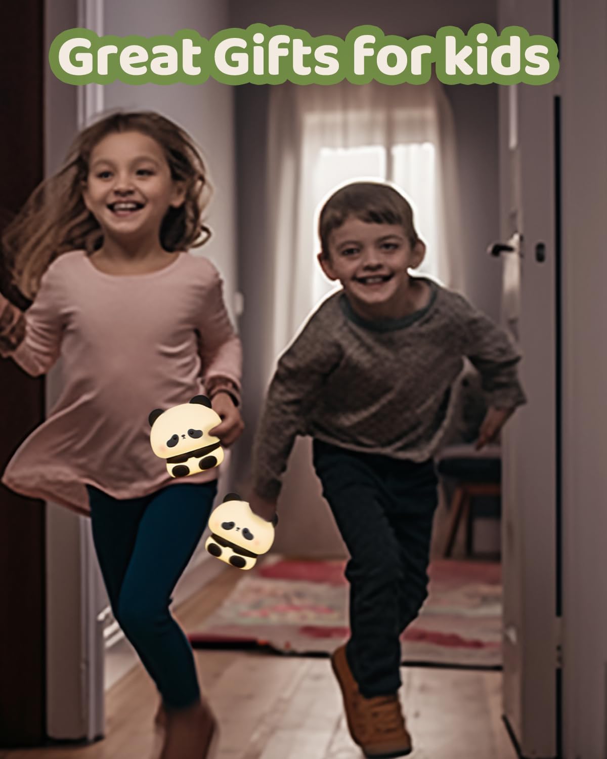 Panda Night Light, Cute Squishy Dimmable Lamp for Kids, Toddler and Baby Room, Bedroom Light