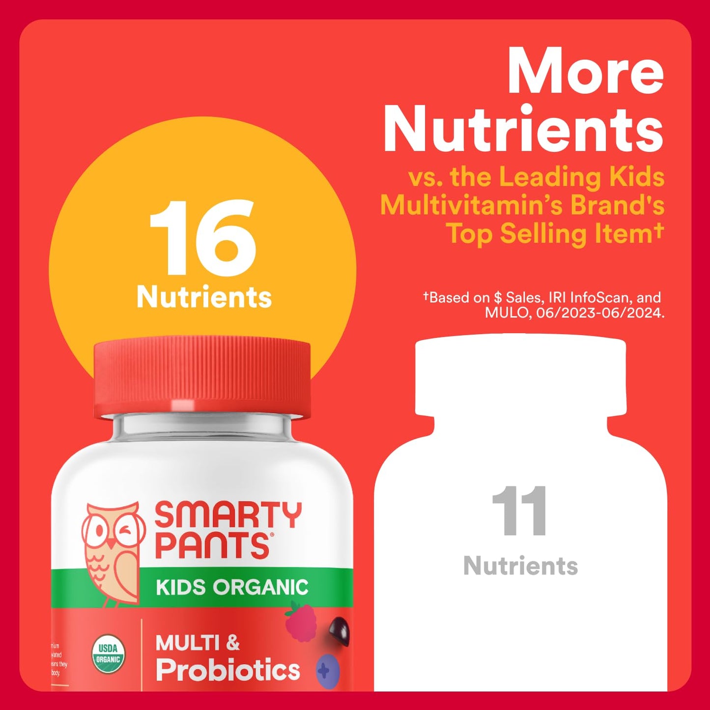 SmartyPants Kids Multivitamin Gummies: Omega 3 Fish Oil (EPA/DHA), Vitamin D3, C, Vitamin B12, B6, A, K & Zinc for Immune Support, Biotin, Gluten Free, Three Fruit Flavors, 120 Count (30 Day Supply)