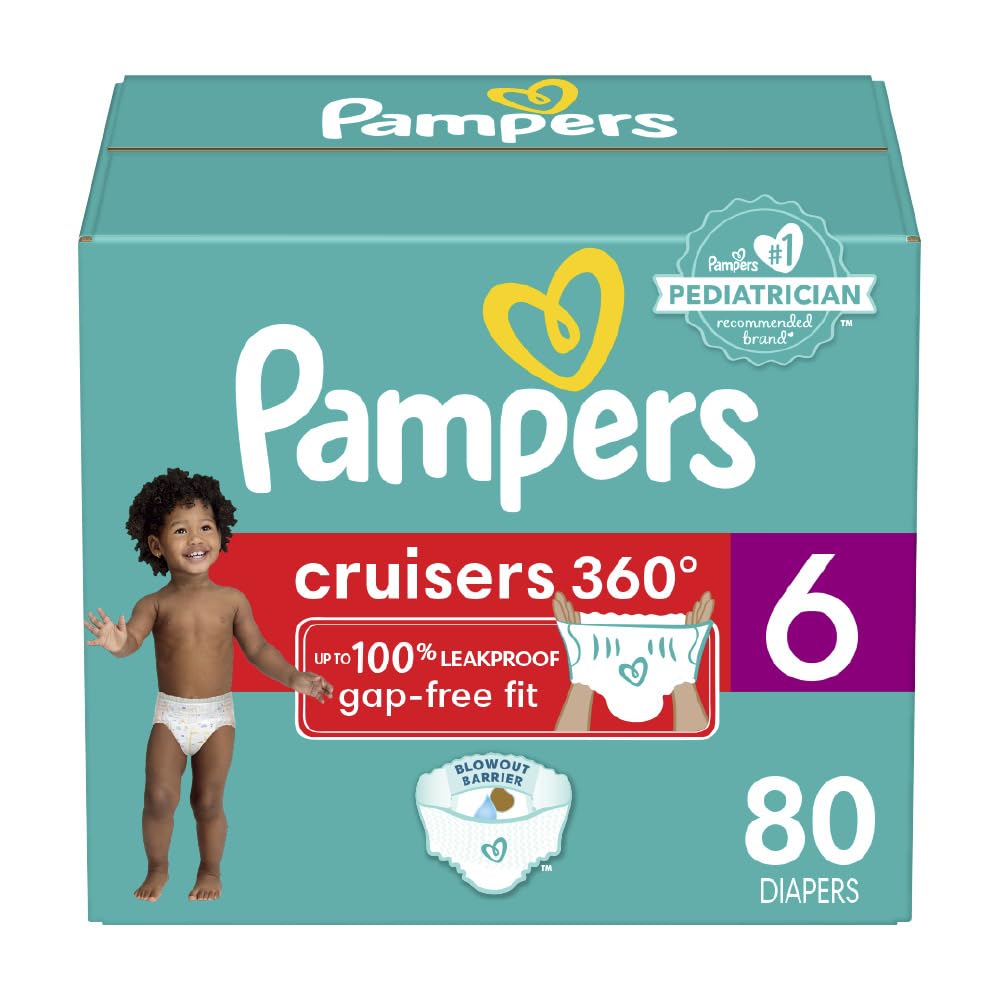 Pampers Diapers - Cruisers 360 - Size 5, 100 Count, Babyproof up to 100% Leakproof Pull-On Diaper