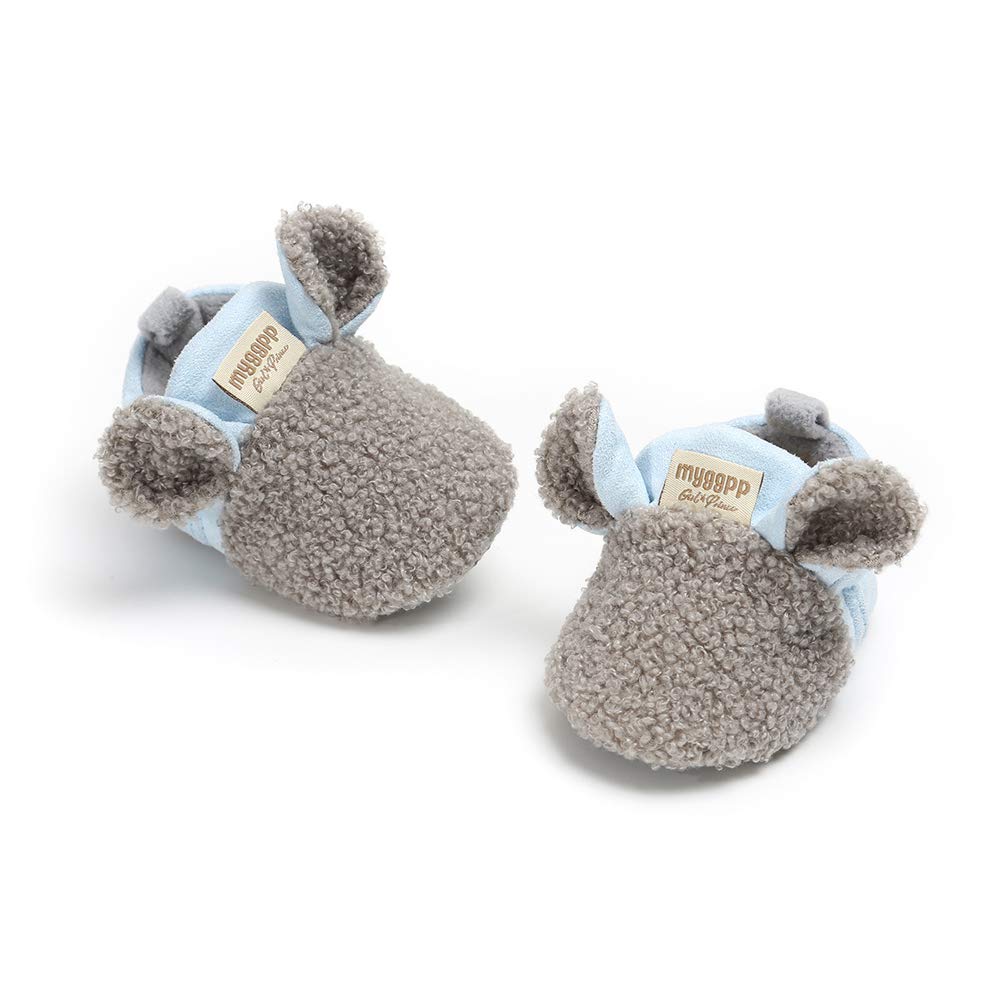 Baby Boys Girls Soft Plush Slippers Cartoon Toddler Infant Warm Winter House Shoes