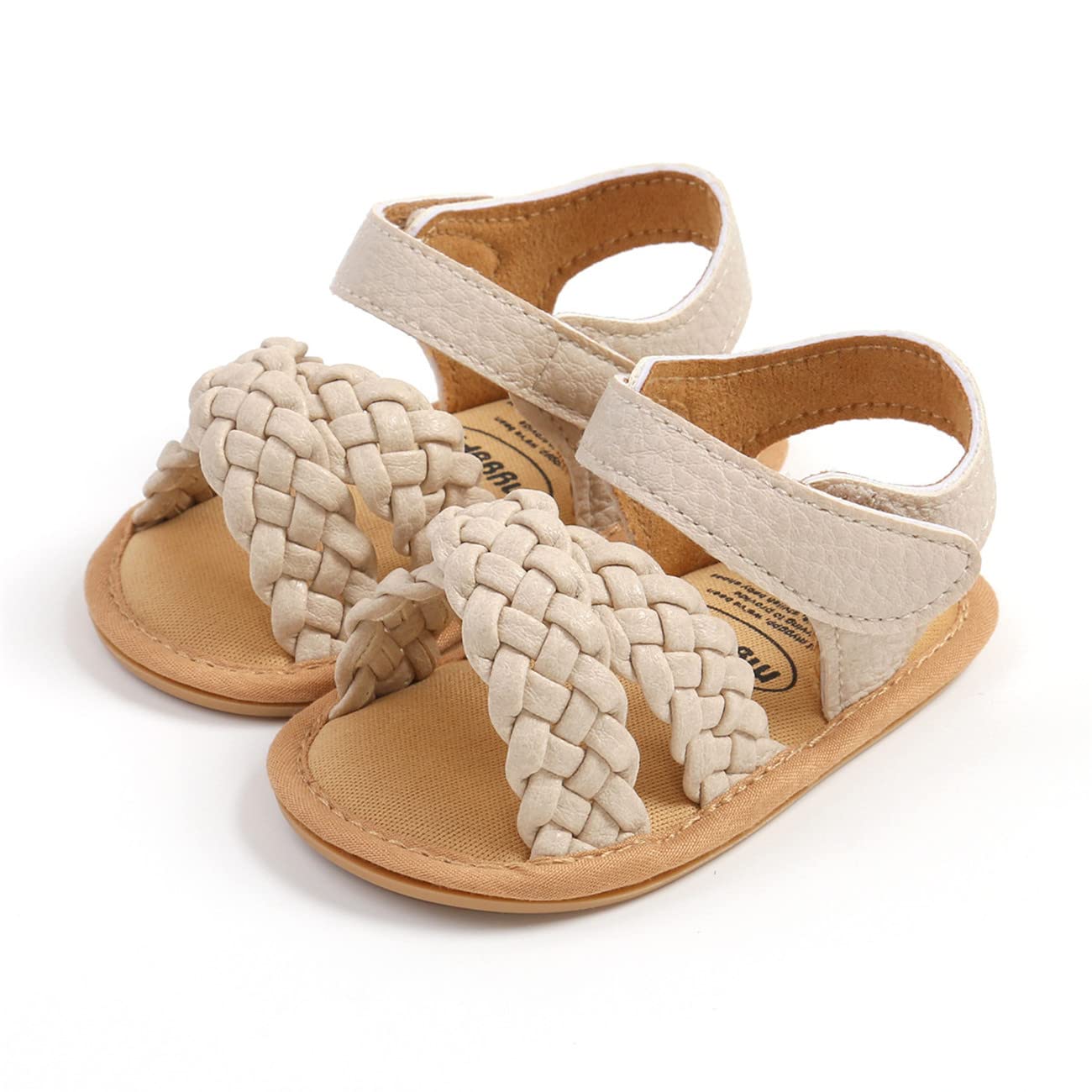 LAFEGEN Infant Baby Girls Summer Sandals Newborn Toddler First Walker Crib Dress Shoes