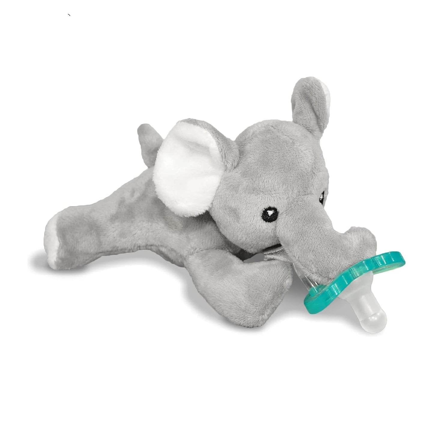 RaZbaby JollyPop Pacifier, Holder w/Detachable Baby Pacifier, Stuffed Animal RaZbuddy, All Ages 0M+, 100% Medical Grade USA Made Silicone, Machine Washable, Textured & Easy to Hold – Dragon
