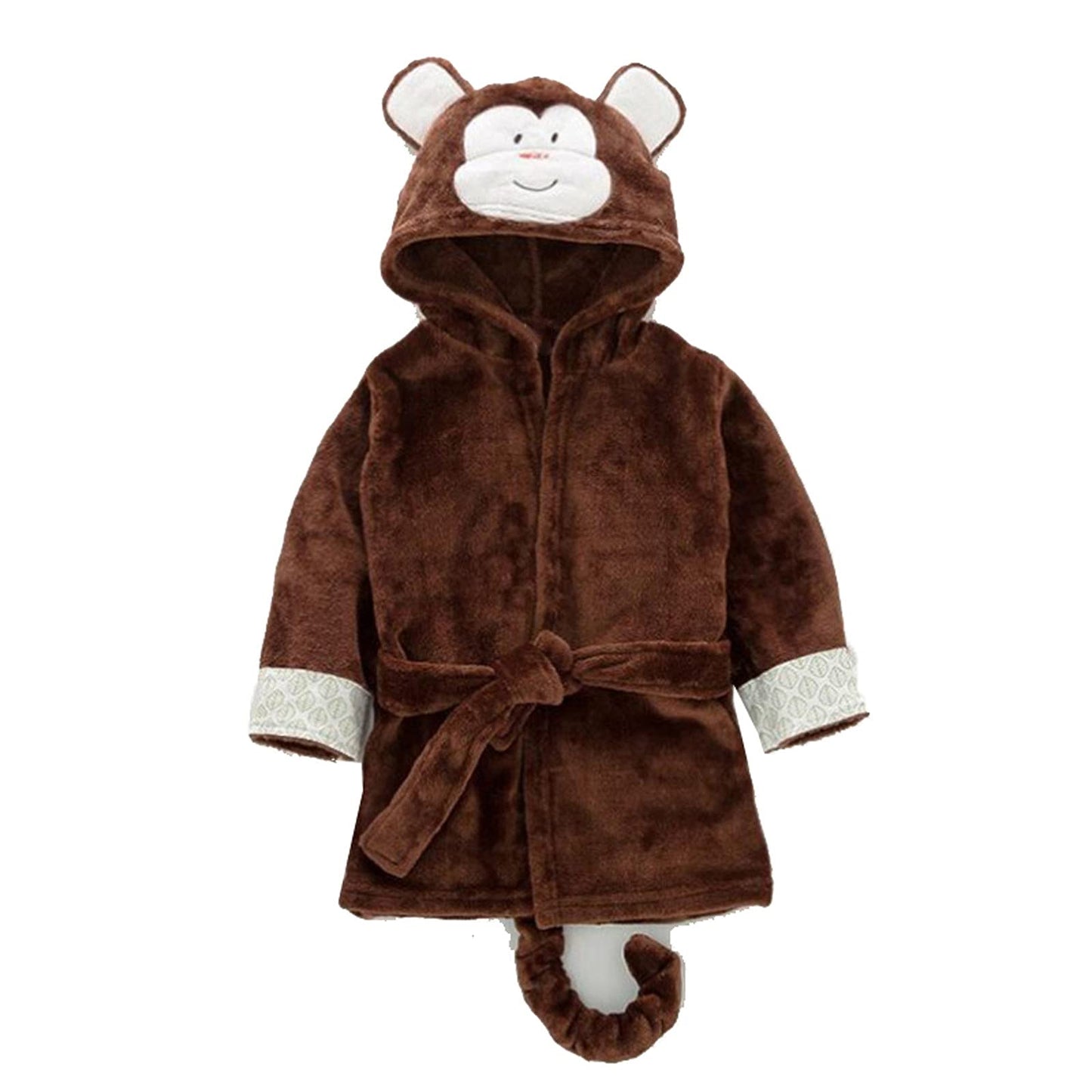 Unisex Baby Plush Bathrobe, Toddler Baby Boys Girls Cute Cartoon Animal Face Robe Flannel Hooded Fleece Bathrobe