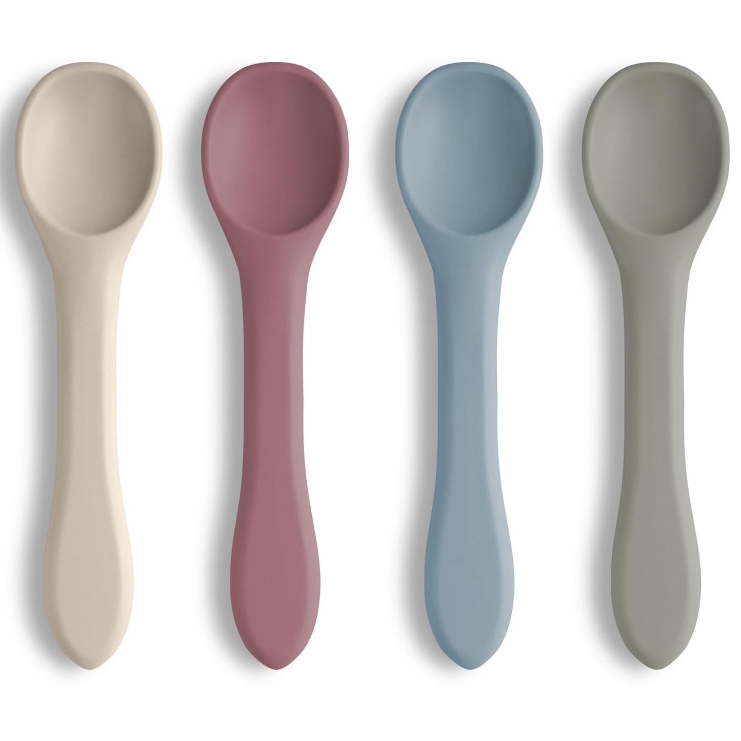Vicloon Silicone Baby Feeding Spoons - 7 PCS First Stage for Infants, Ultra-Durable & Chewproof, Dishwasher Safe Baby Utensils