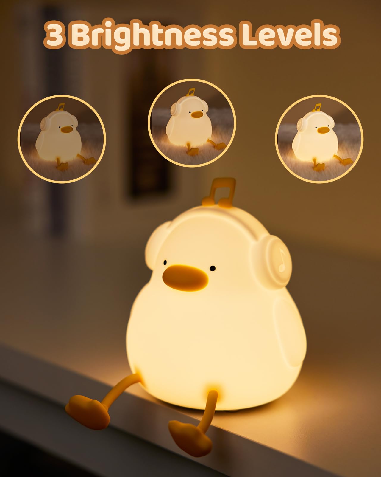 Panda Night Light, Cute Squishy Dimmable Lamp for Kids, Toddler and Baby Room, Bedroom Light