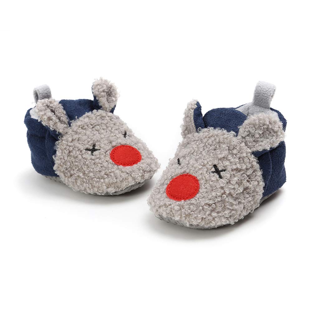 Baby Boys Girls Soft Plush Slippers Cartoon Toddler Infant Warm Winter House Shoes