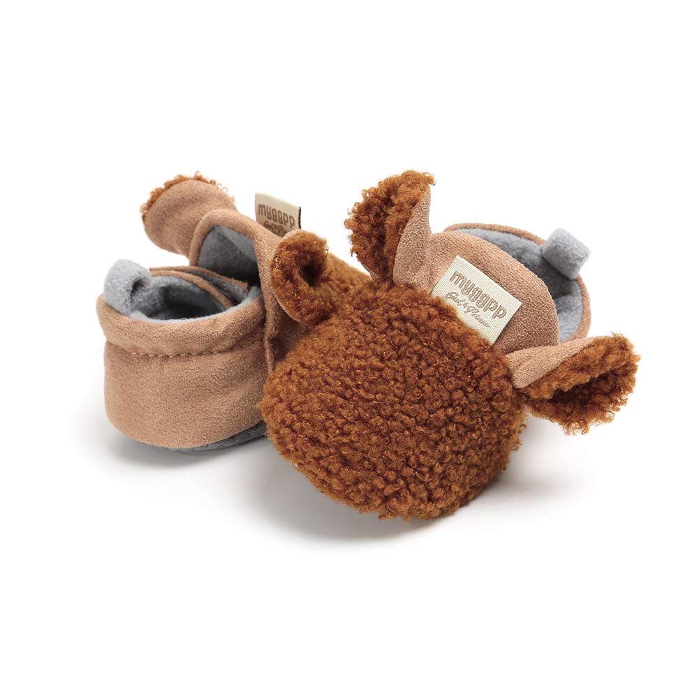 Baby Boys Girls Soft Plush Slippers Cartoon Toddler Infant Warm Winter House Shoes