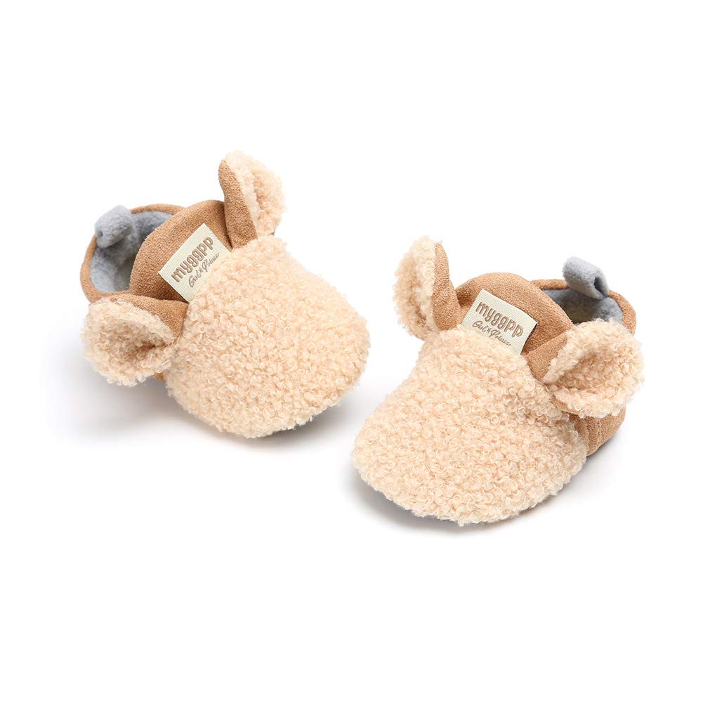 Baby Boys Girls Soft Plush Slippers Cartoon Toddler Infant Warm Winter House Shoes