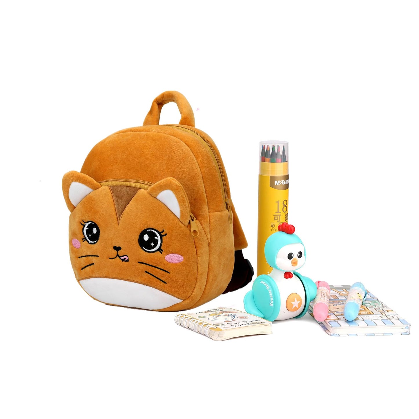 Cute Toddler Backpack Plush Animal Cartoon Mini Travel Daycare Bag for Baby Girl Boy 2-6 Years (Shark Blue)