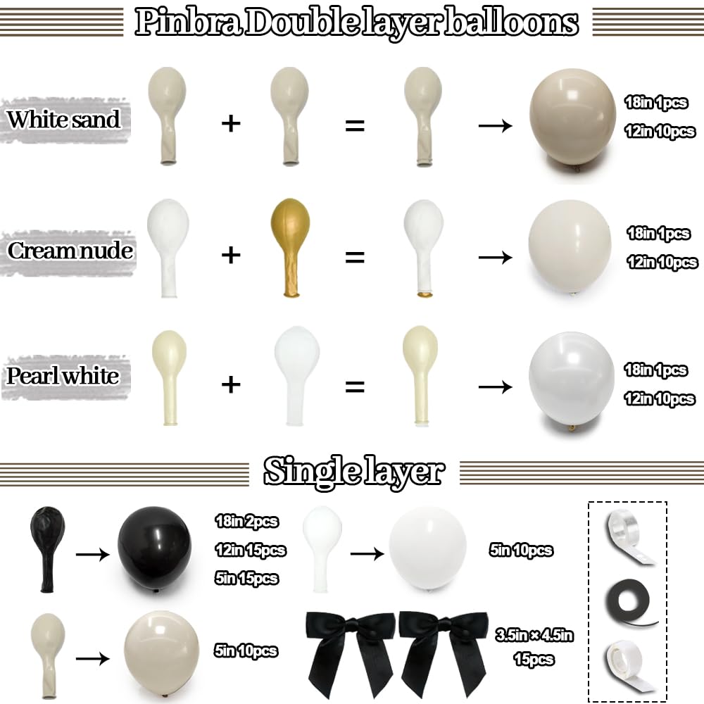 Dusty Blue Balloon Garland Double Stuffed Slate Pastel Blue White Sand Pearl Balloon Arch Kit for Baby Shower Birthday Bridal Shower Wedding Graduation Party Decorations