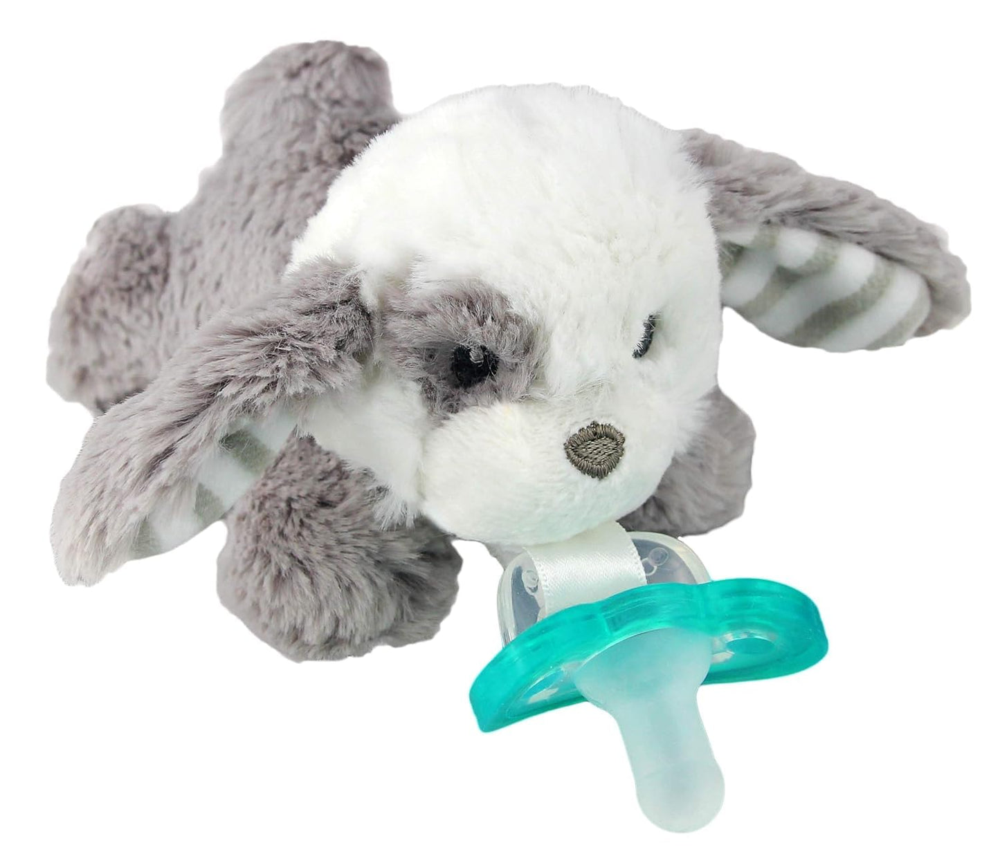 RaZbaby JollyPop Pacifier, Holder w/Detachable Baby Pacifier, Stuffed Animal RaZbuddy, All Ages 0M+, 100% Medical Grade USA Made Silicone, Machine Washable, Textured & Easy to Hold – Dragon
