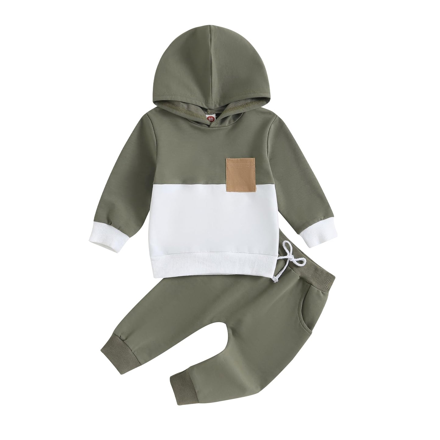 Infant Baby Boy Fall Winter Clothes Outfits Hooded Long Sweatshirt Pants Set Toddler Clothes 6 12 18 24 Months 2T