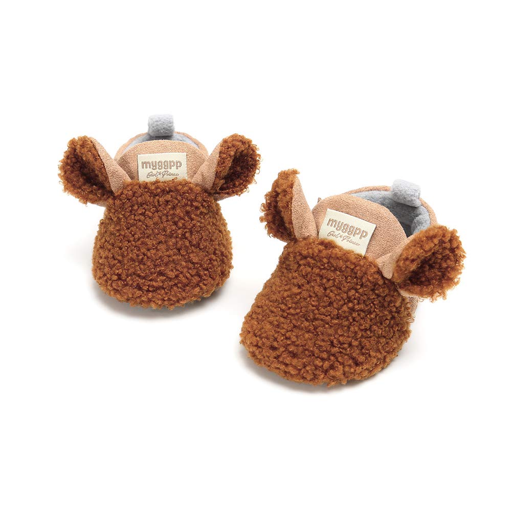 Baby Boys Girls Soft Plush Slippers Cartoon Toddler Infant Warm Winter House Shoes