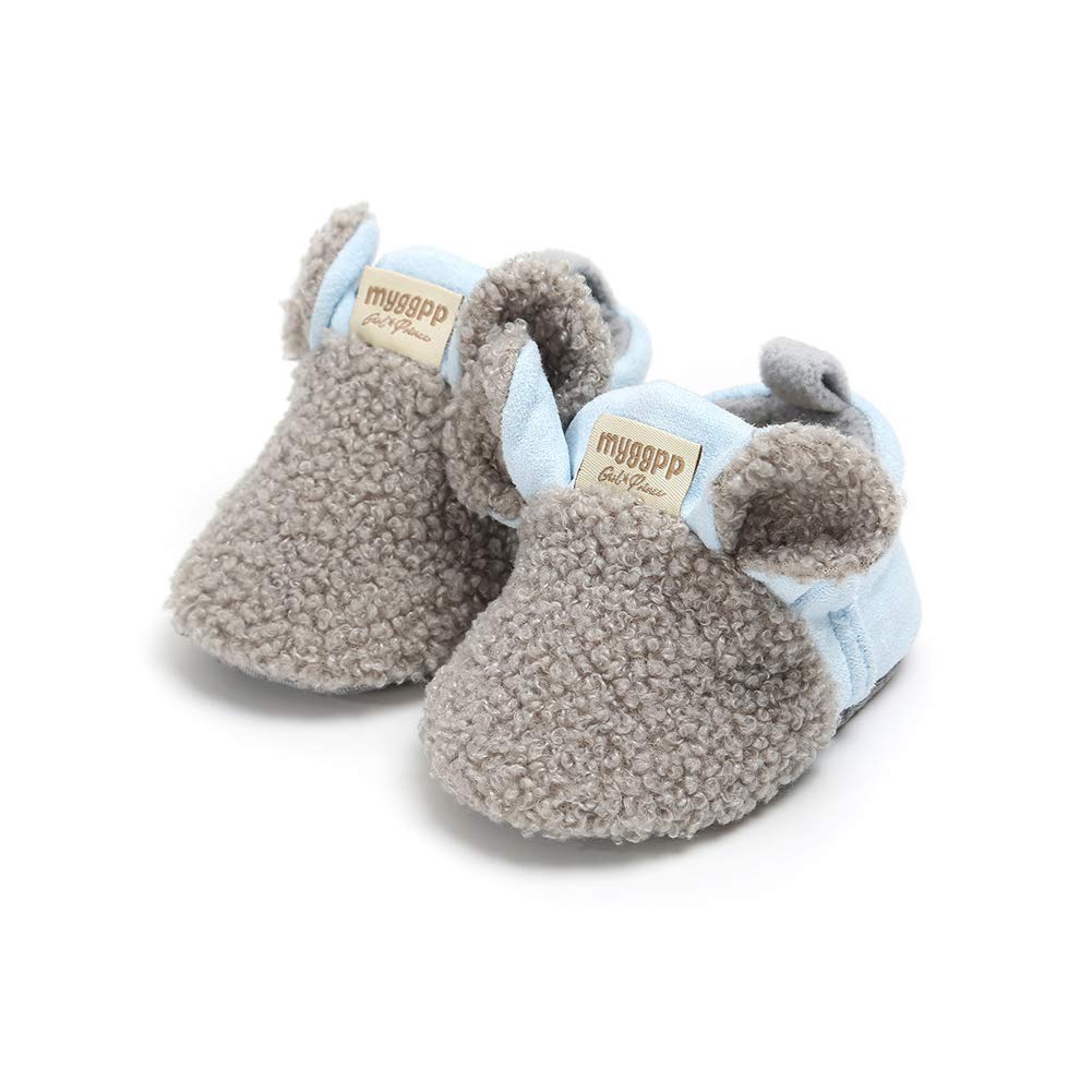 Baby Boys Girls Soft Plush Slippers Cartoon Toddler Infant Warm Winter House Shoes