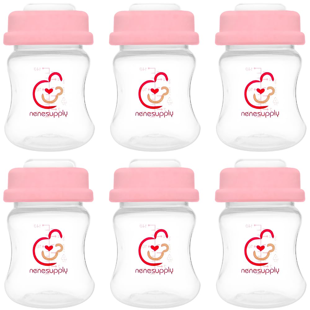 Nenesupply Natural Baby Bottles Newborn Feeding Bottles Slow Flow Breastfeeding Bottle for Breastfed Babies Wide Neck 9oz Anti Colic Level 2 Nipple for 1+ Month Infant Replace Spectra Bottle Pumping