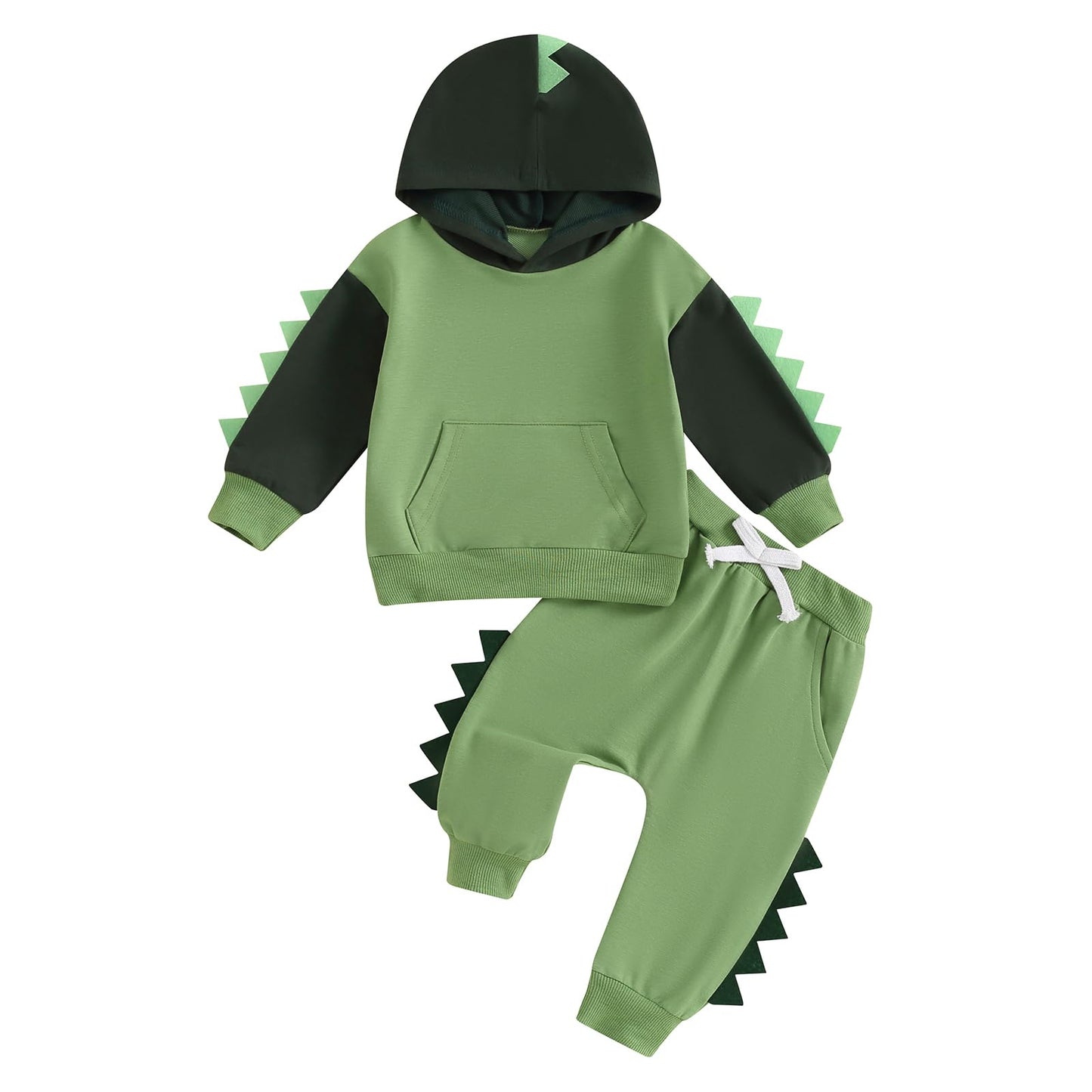 Infant Baby Boy Fall Winter Clothes Outfits Hooded Long Sweatshirt Pants Set Toddler Clothes 6 12 18 24 Months 2T