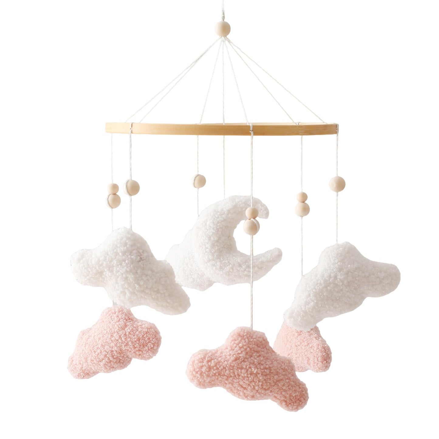 EERKEOD Baby Crib Mobile Bear Nursery Mobile for Boys Girls Teddy Velvet Mobile Nursery Decor for Infant Bedroom Hanging Baby Mobile for Bassinet Newborn Baby Gift(Brown Bear)