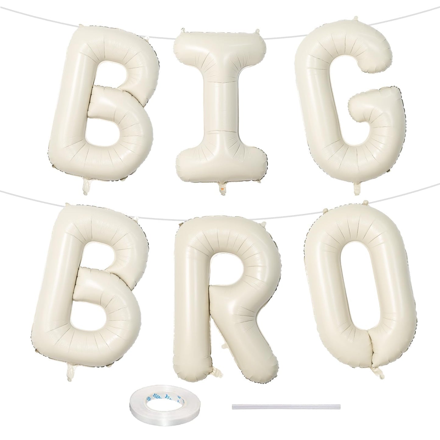 40 Inch Beige OH BABY Balloon for Baby Shower, Large Cream White Oh Baby Balloons Letters with Ribbon, Neutral Ivory Alphabet Oh Baby Balloon Banner Sign for Gender Reveal Backdrop Party Decorations