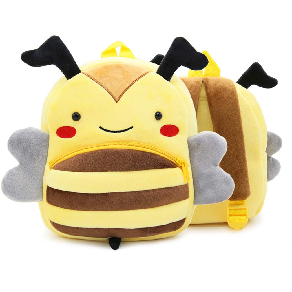 Ladyzone Toddler Backpack Zoo Animals Backpacks Cute Plush Bag Cartoon 10" Preschool Book Bag For 2+ Years Girls Boys