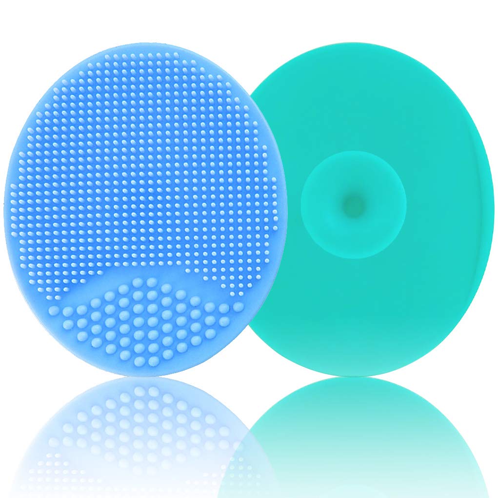 Baby Bath Brush, Baby Cradle Cap Brush, Silicone Massage Brush, Silicone Scrubbers Exfoliator Brush, Skin Scrubber Baby Essential for Dry Skin, Cradle Cap and Eczema (Small-4PCS)