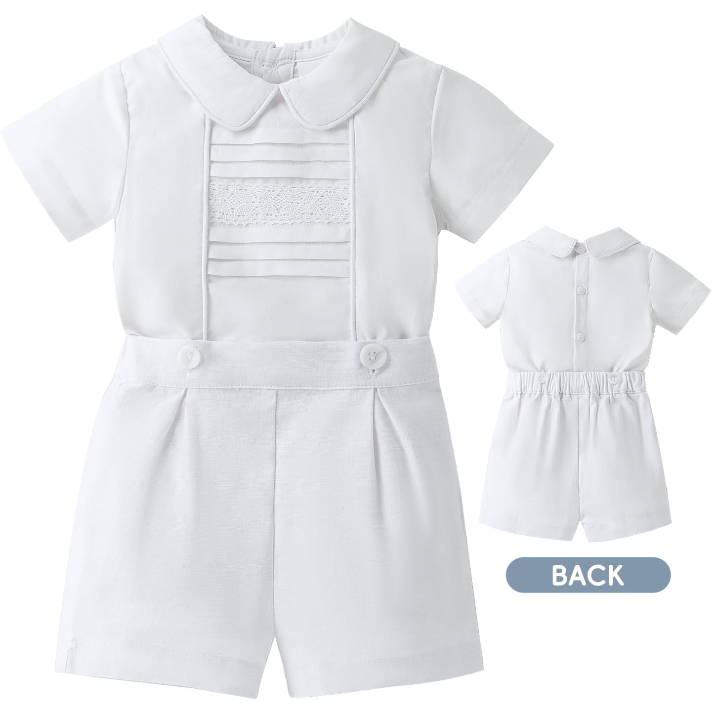 Booulfi Baby Boy Toddler Summer Clothes Wedding Birthday Outfits Suit for Boys T-Shirt and Shorts Set