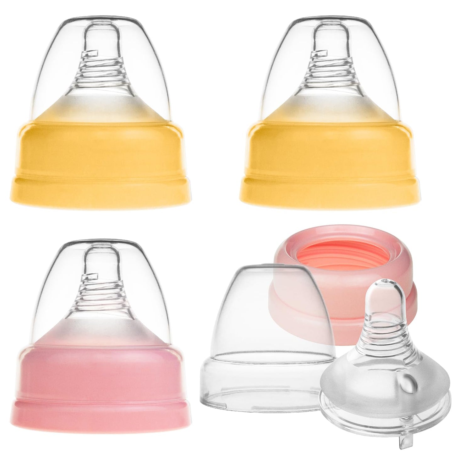 Nenesupply Natural Baby Bottles Newborn Feeding Bottles Slow Flow Breastfeeding Bottle for Breastfed Babies Wide Neck 9oz Anti Colic Level 2 Nipple for 1+ Month Infant Replace Spectra Bottle Pumping