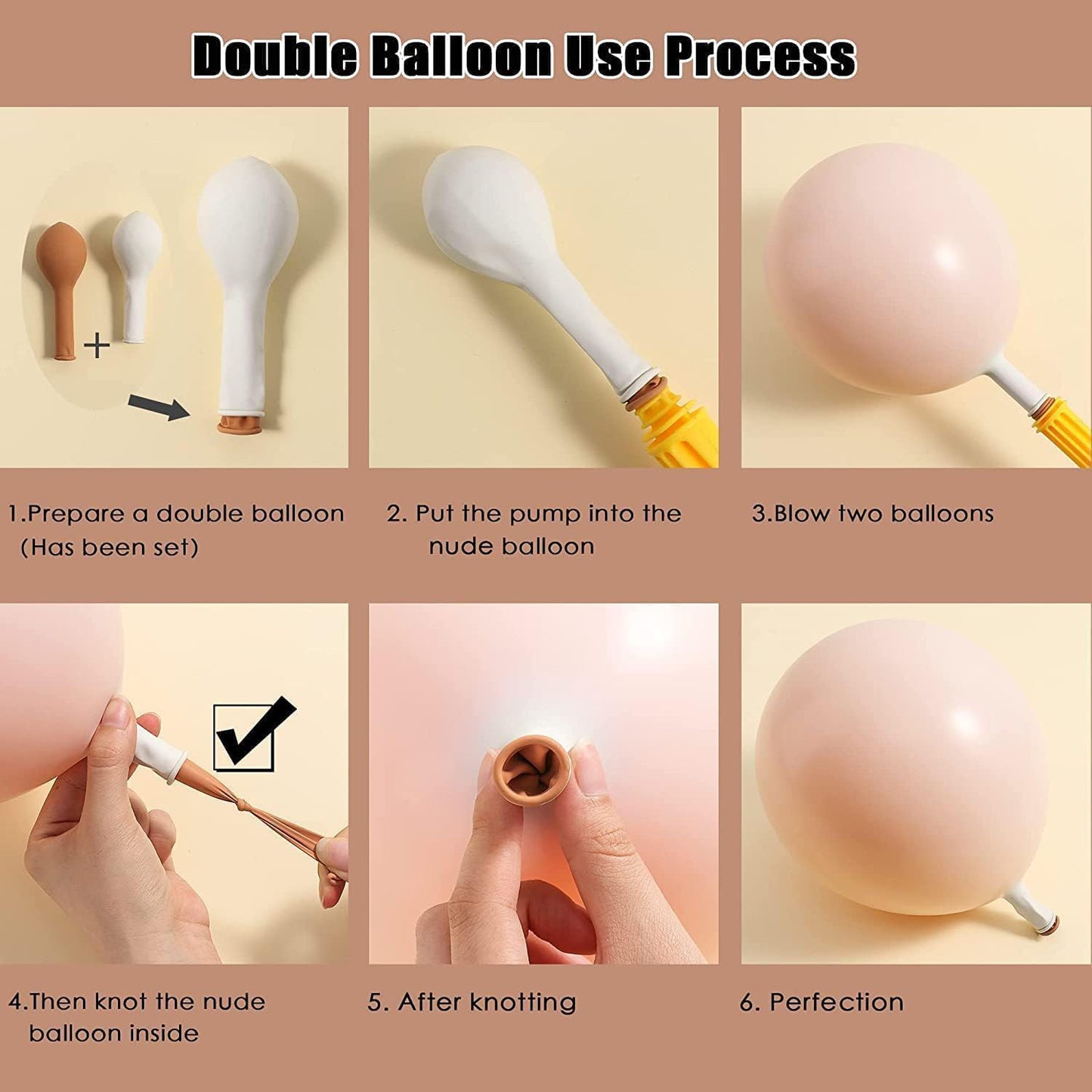 Double Stuffed Nude Balloon Garalnd Blush Beige Balloons Cream Brown Balloon Arch Kit Different Sizes Ivory Latex Balloons For Neutral Baby Shower Gender Reveal Birthday Boho Party Decorations