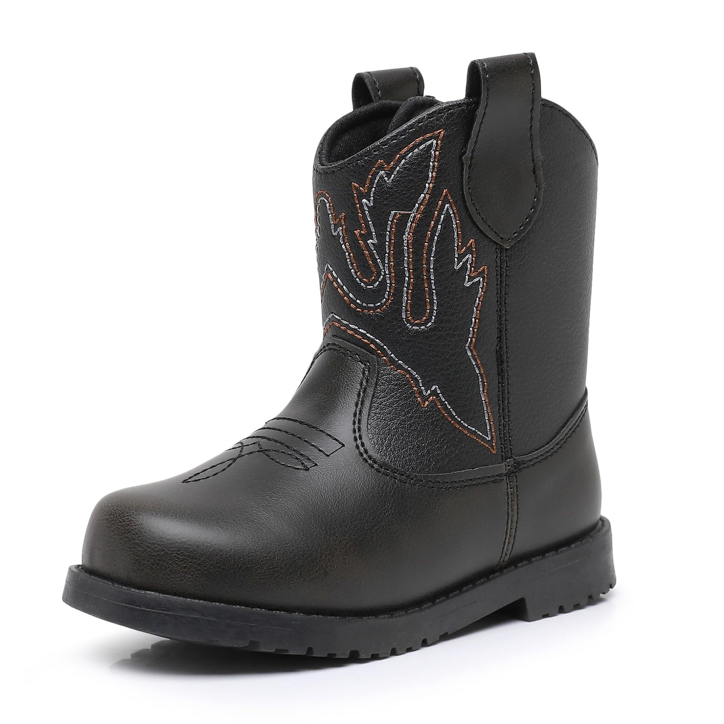 Blikcon Toddler Cowboy Boots for Boys Girls Baby Infant Cowgirl Boots Round Toe All Seasons 6-36 Months (Infant/Toddler)