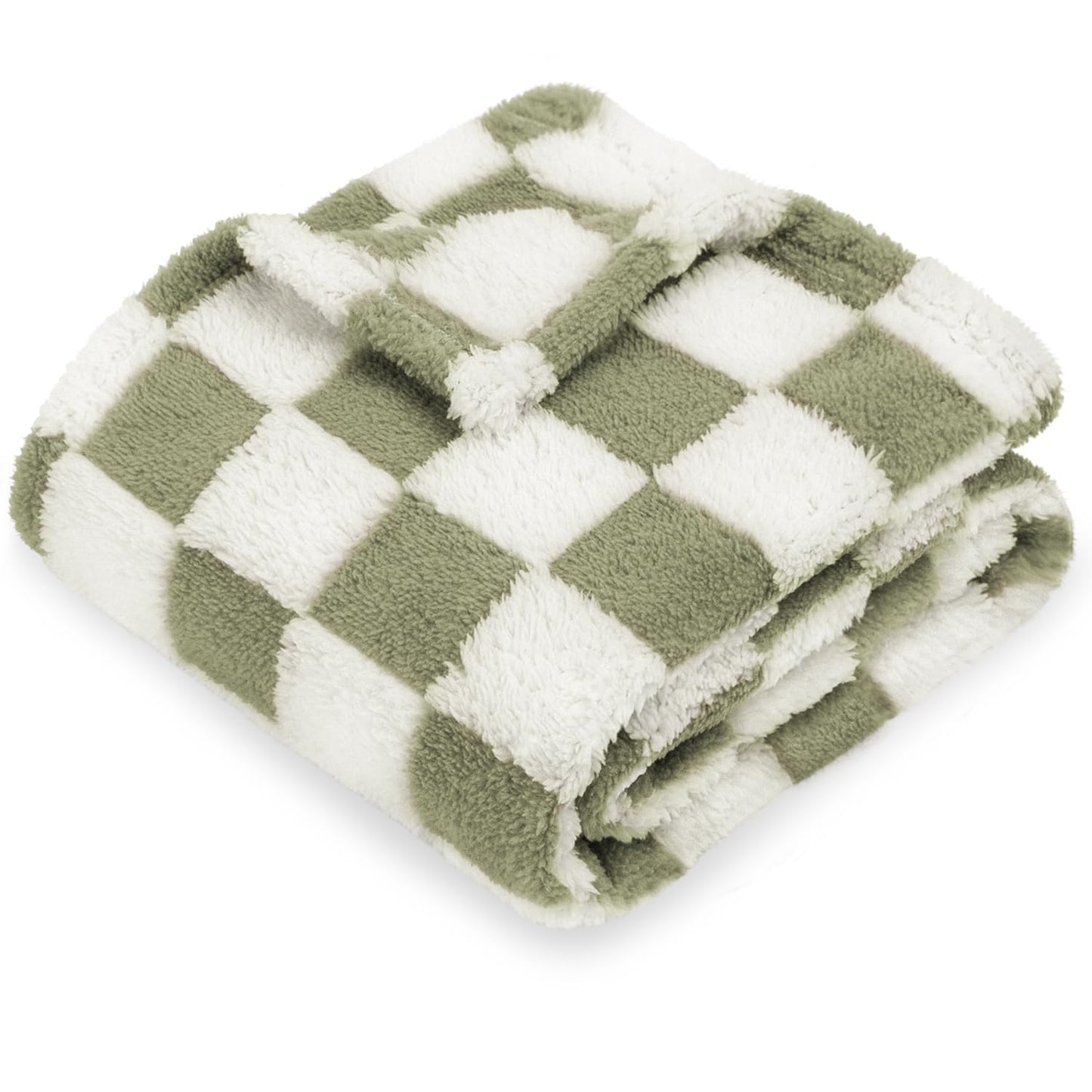HOMRITAR Checkered Baby Blanket for Boy Girls Ultra Soft Fluffy Fuzzy Toddler Blankets with 3D Chessboard Grid Warmer Comfort Reversible Bed Blanket for Winter 350GSM Black 30 x 40 Inch