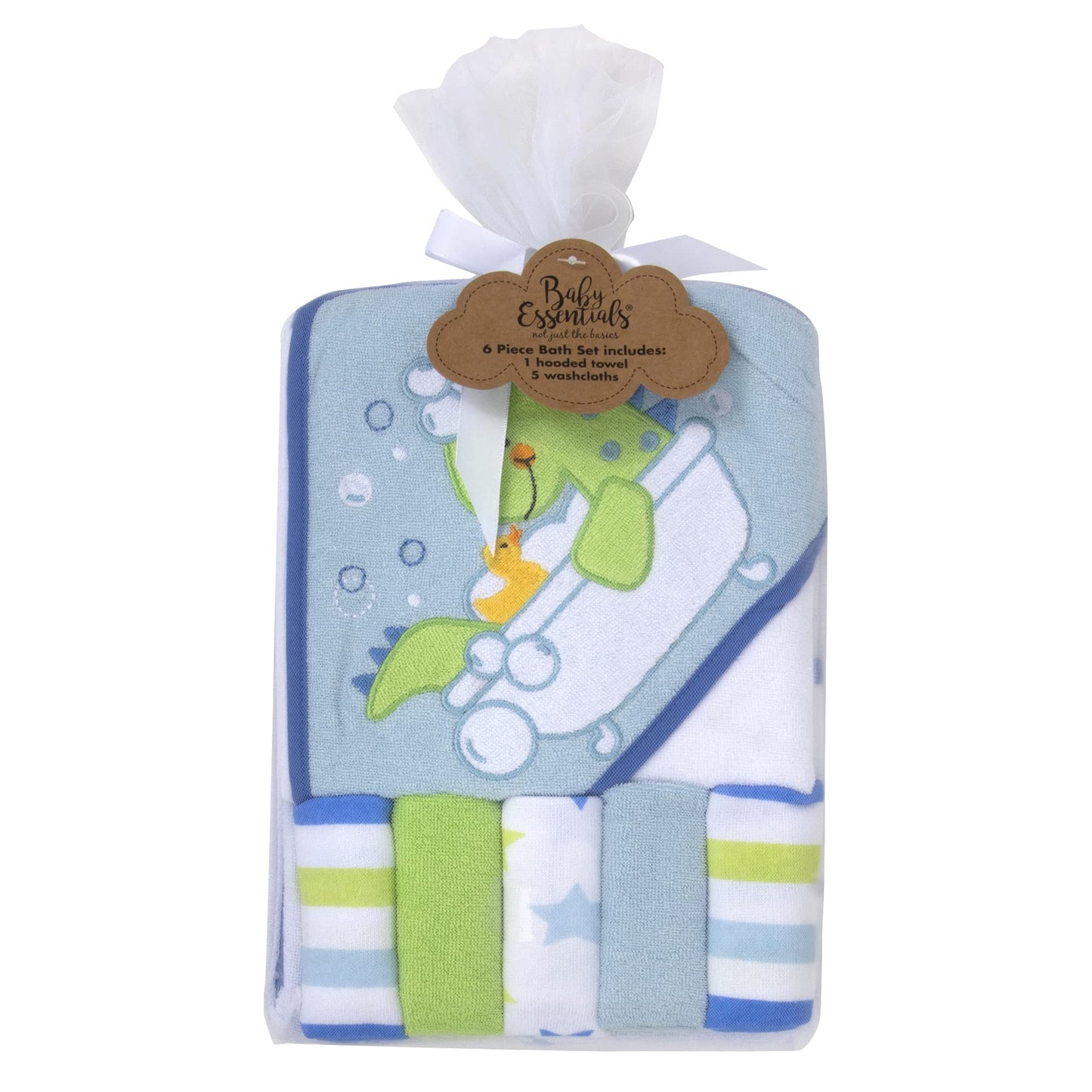 Baby Hooded Towel and Washcloth Set for Infants, Boys and Girls 6-12 Months (Mommy's Mermaid)