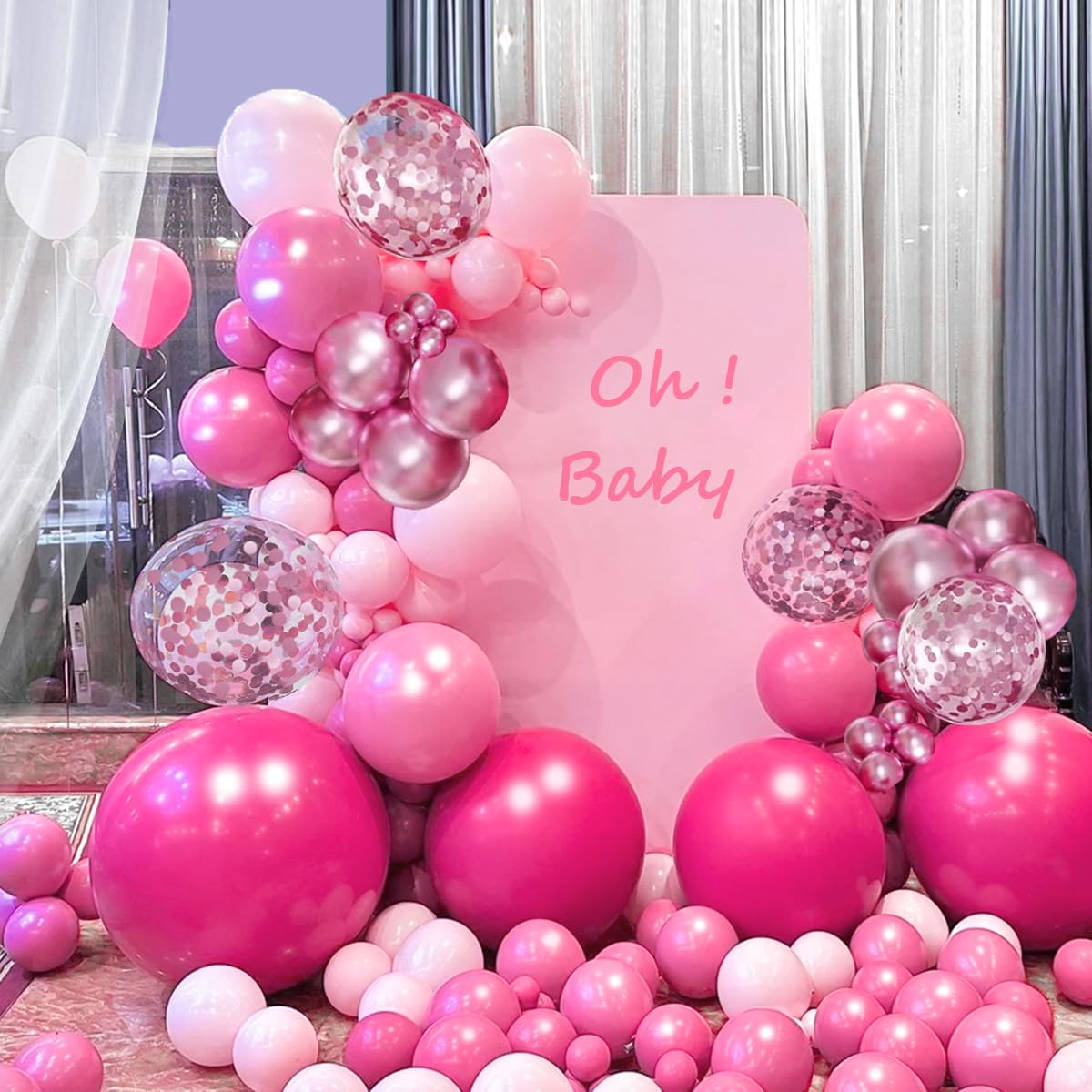 Boho Balloon Garland Arch Kit, 156Pcs Dusty Pink Pastel Brown Metallic Champagne Gold White Balloons for Wedding Baby Bridal Shower Engagement Anniversary Birthday Decorations