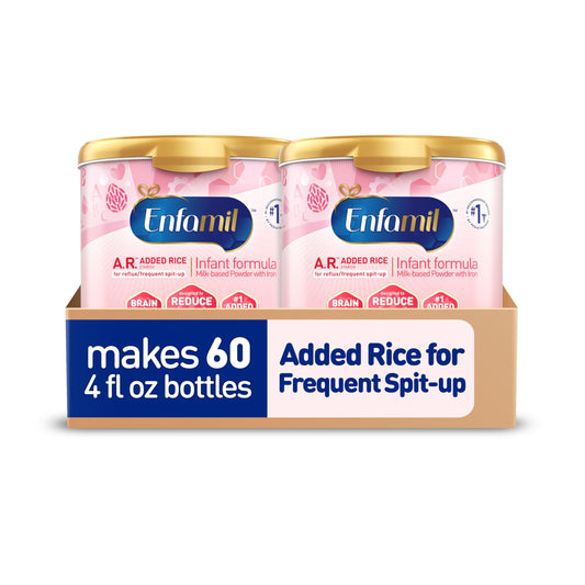 Enfamil A.R. Baby Formula, Added Rice Starch Formula to Reduce Reflux & Spit-Up, DHA for Brain Development, Probiotics to Support Digestive & Immune Health, Baby Milk, 19.5 Oz