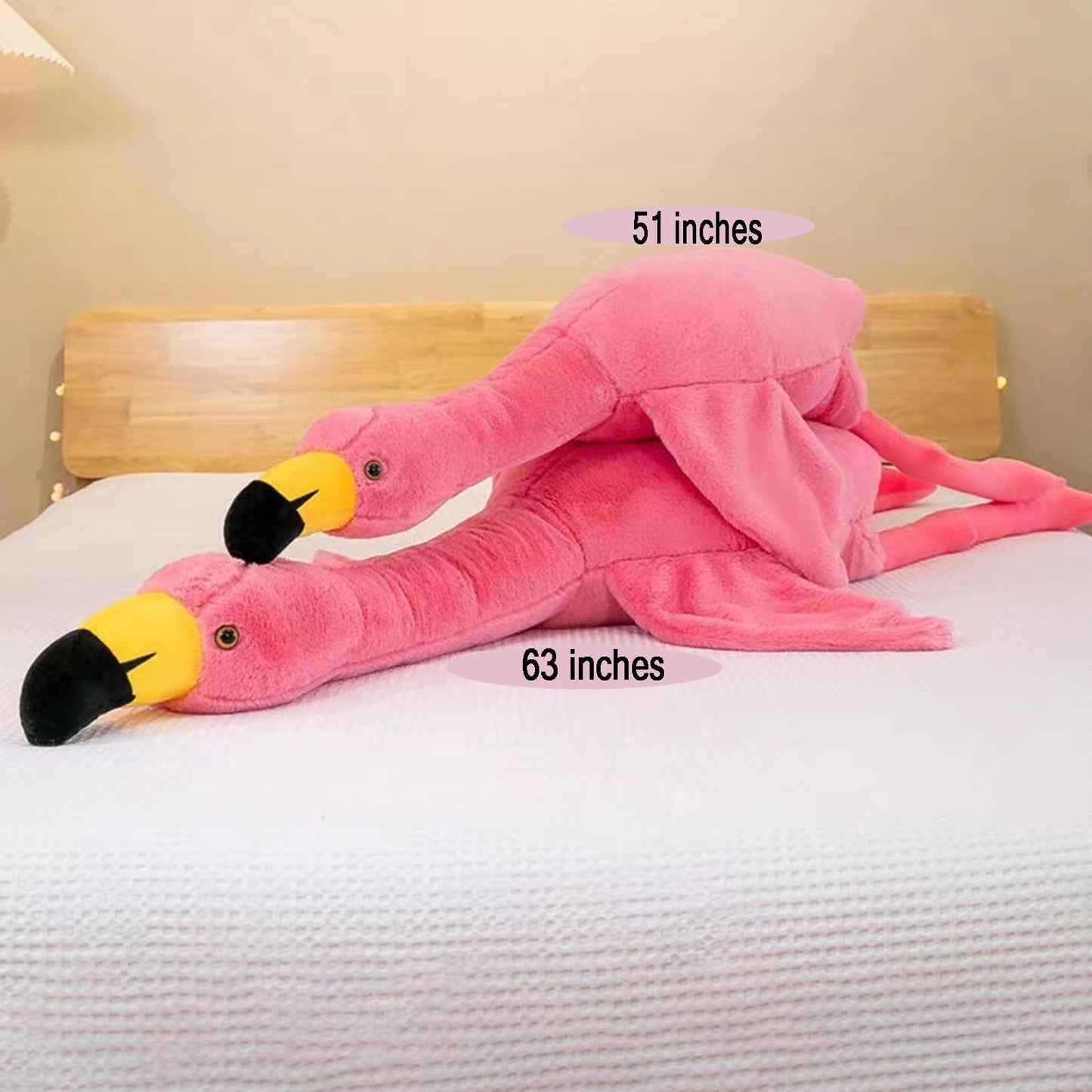 62" Flamingo Stuffed Animal Plush Pillow Giant Stuffed Animal Plush Doll Pink Flamingo Plush Toys for Kids Birthday Christmas Decoration Gifts(Pink)