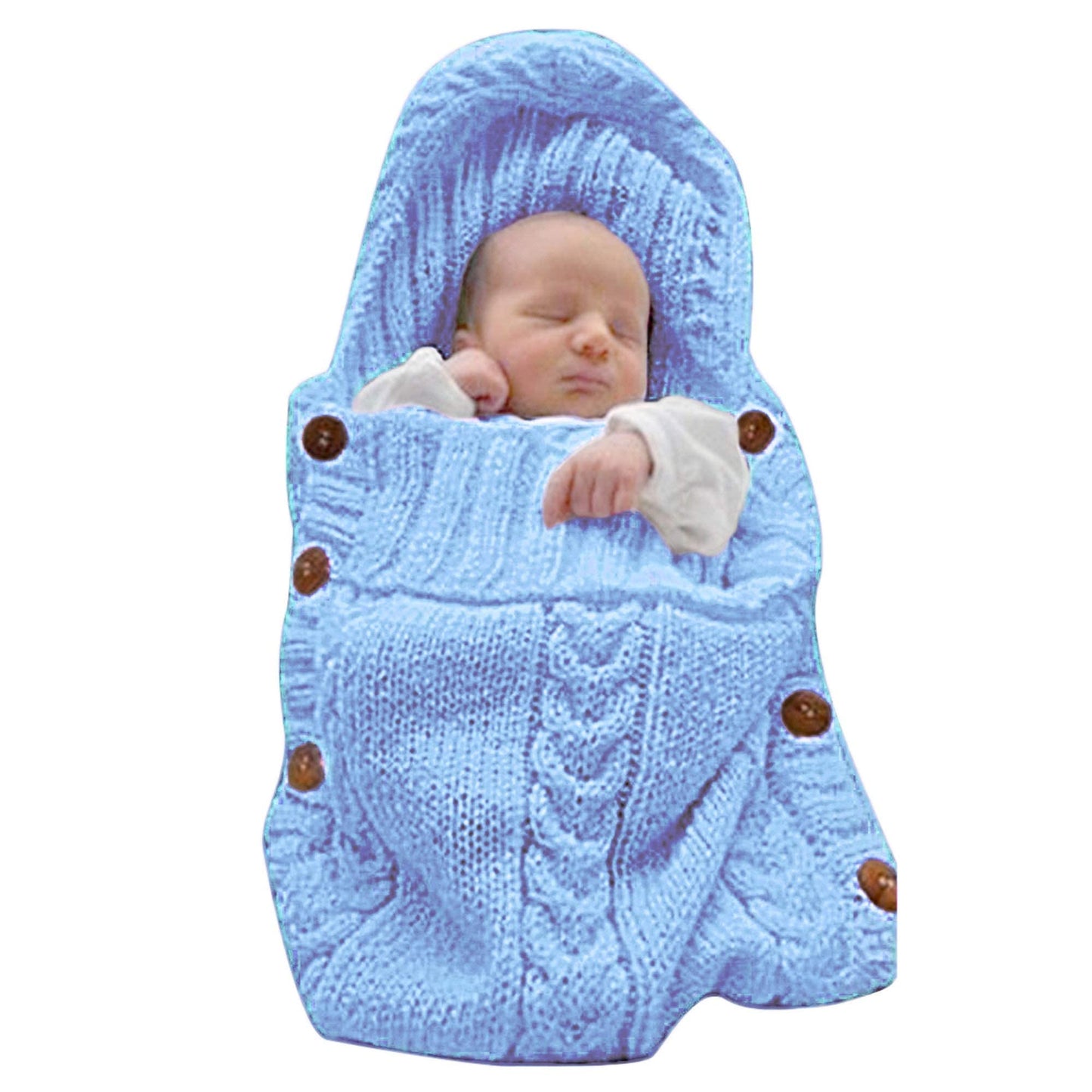 XMWEALTHY Newborn Baby Wrap Swaddle Blanket Knit Sleeping Bag Receiving Blankets Stroller Wrap for Baby(Dark Gray) (0-6 Month)
