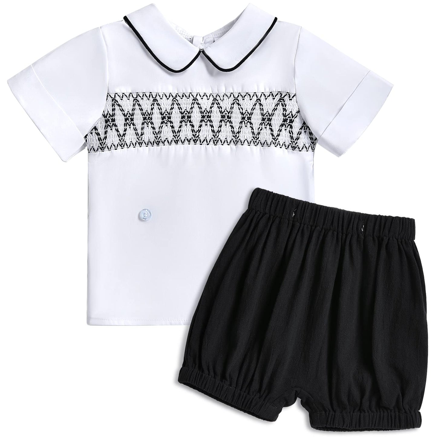 Booulfi Baby Boy Toddler Summer Clothes Wedding Birthday Outfits Suit for Boys T-Shirt and Shorts Set