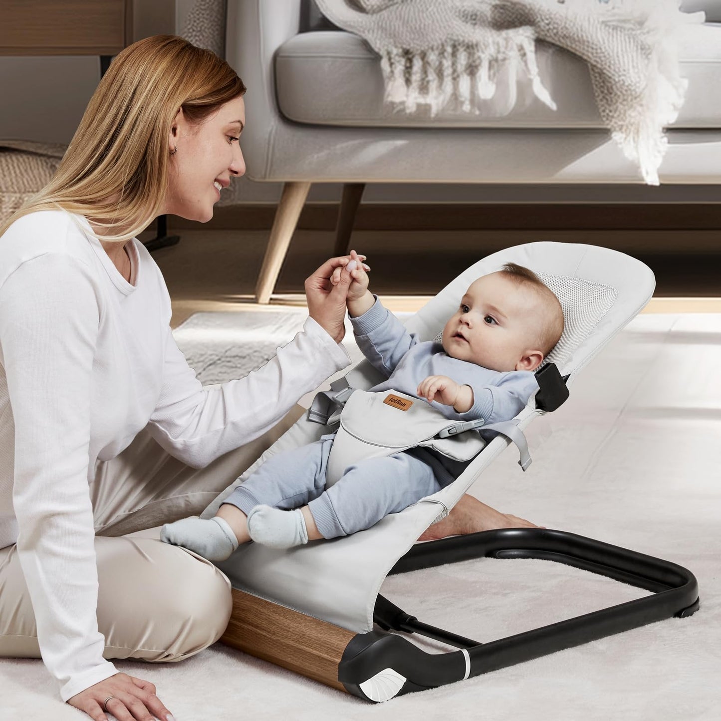 Baby Bouncer Chair - Comfortable Support for Your Little One's Blissful Moments (Normal, Black)
