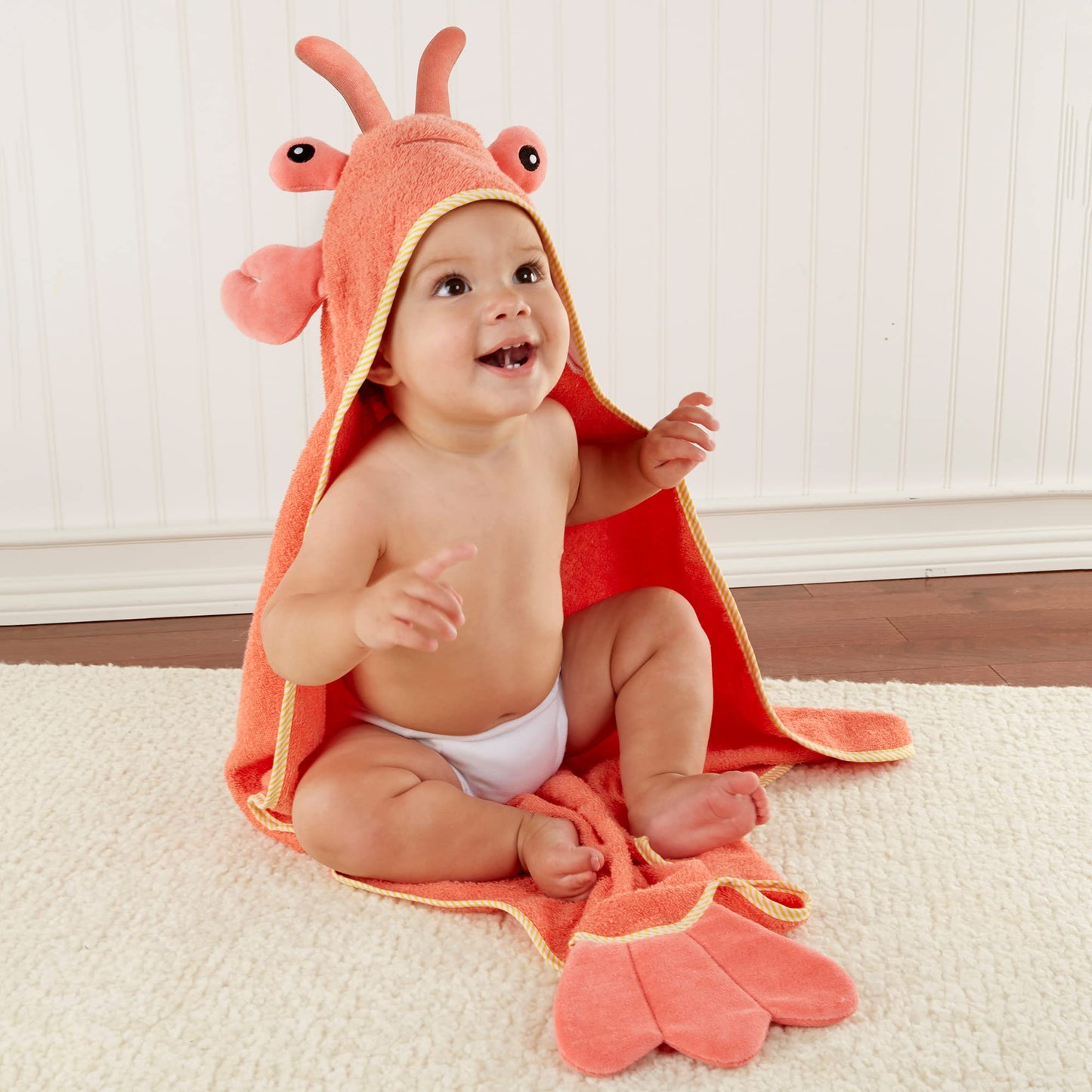 Baby Aspen "Utterly Adorable Cow Hooded Towel/Baby Robe, 0-9 Months